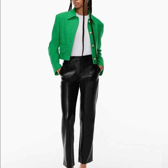 Aritzia Baboton Black Leather Pants - Picture 1 of 5